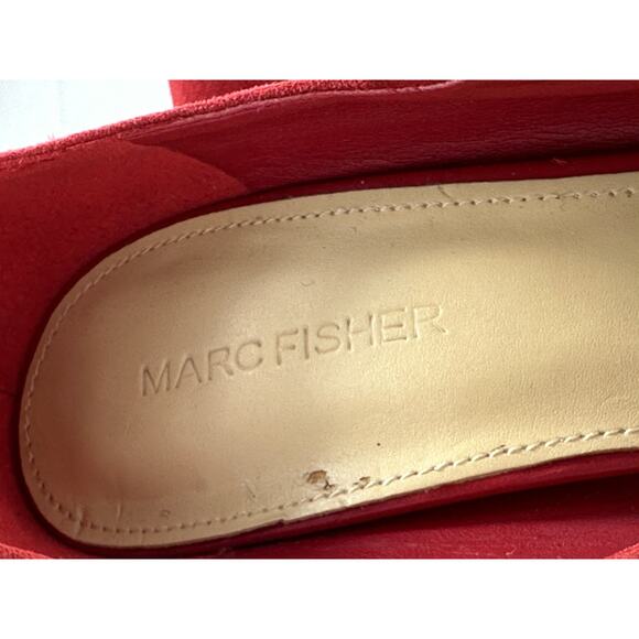 MARC FISHER RED SUEDE Mary Jane Style PUMP SIZE 10M - Picture 11 of 14